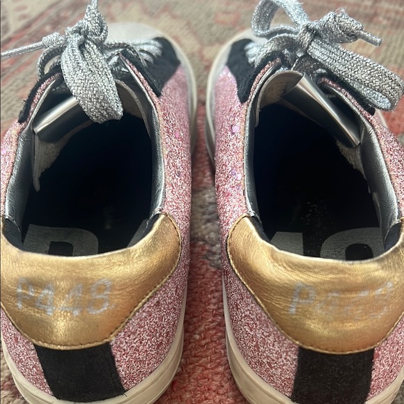 P448 Sparkly Pink Sneaker SZ 8 - Picture 2 of 5